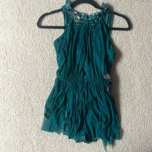 Green solo costumes with  rhinestones